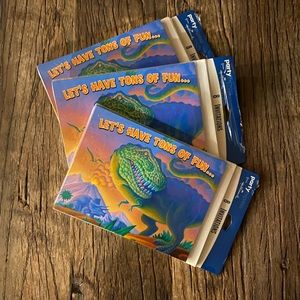 New in pack, dinosaur party invites